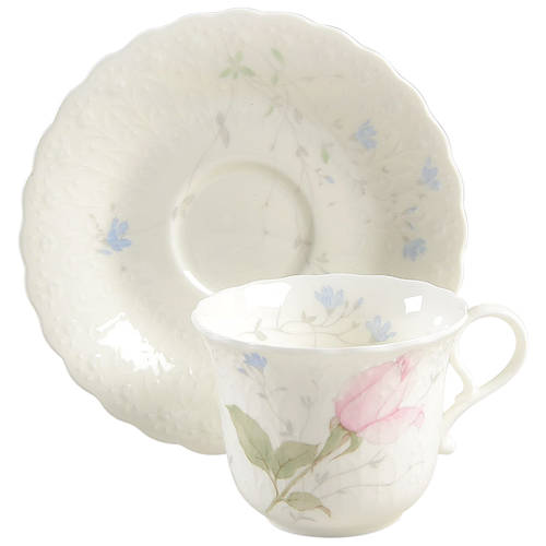 April Rose Flat Cup & Saucer Set by Mikasa