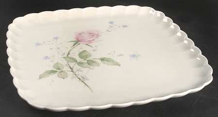April Rose Square Cake Plate