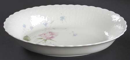 April Rose 10" Oval Vegetable Bowl