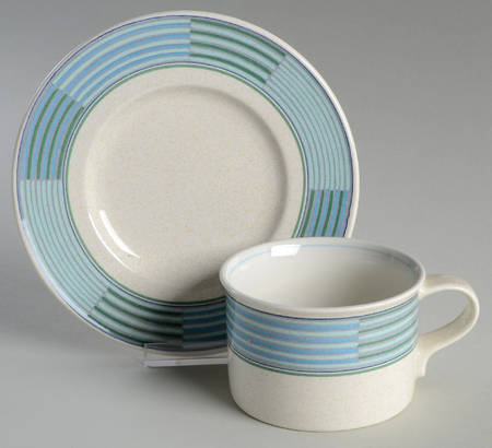 Aquarius Flat Cup & Saucer Set