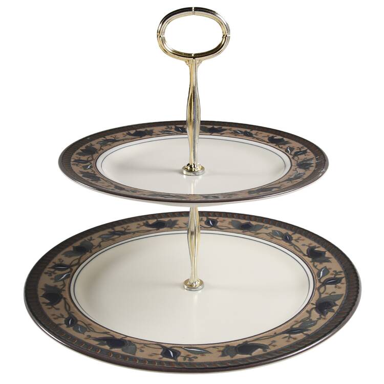 Arabella 6 5/8"-10"  2 Tiered Serving Tray (Dp, Sp) HC