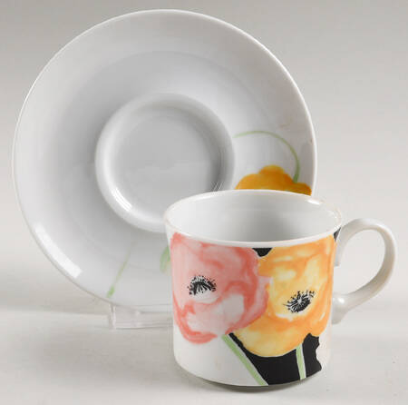 Art Deco Flat Cup & Saucer Set