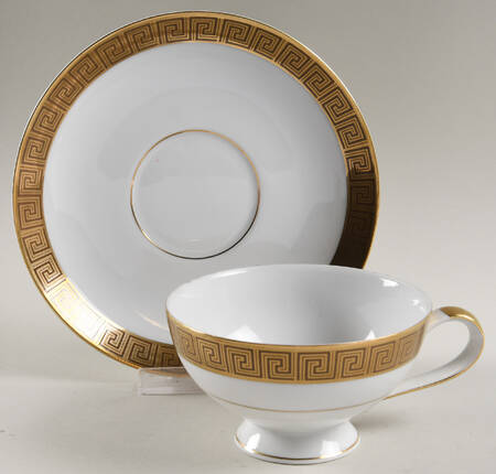 Athena Footed Cup & Saucer Set