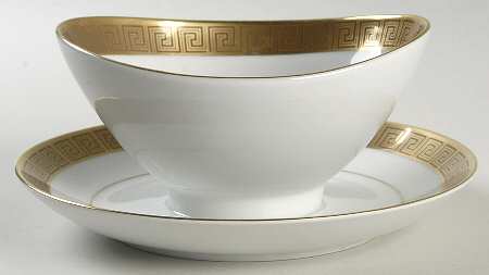 Athena Gravy Boat with Attached Underplate