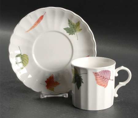 Autumn Revue Flat Cup & Saucer Set