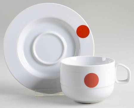 Aurora Terra Cotta Flat Cup & Saucer Set