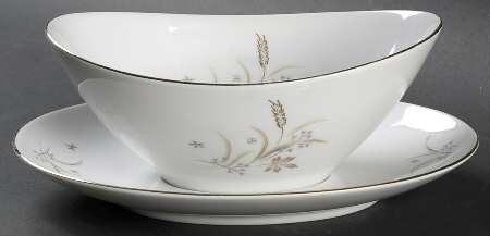 Autumn Gravy Boat with Attached Underplate