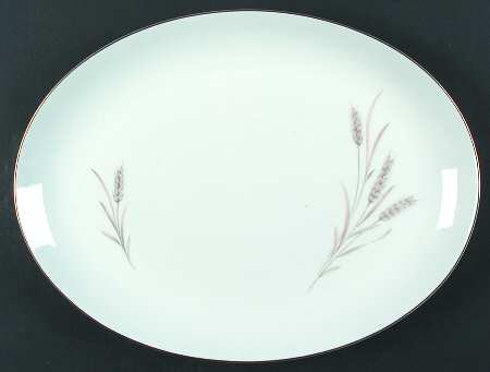 Autumn Wheat 16" Oval Serving Platter