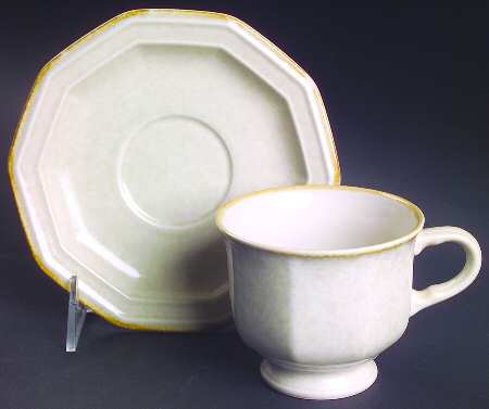 Avante Ivory Footed Cup & Saucer Set