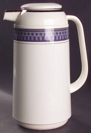 Aztec Blue Plastic Thermos/Carafe & Lid