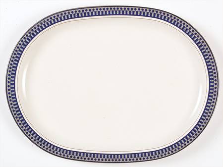 Aztec Blue 15" Oval Serving Platter by Mikasa