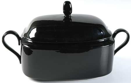 Basic Black Oval Tureen & Lid