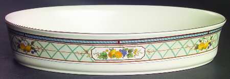 Basket of Fruit 11" Oval Baker
