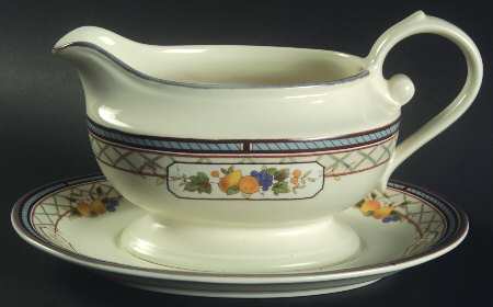 Basket of Fruit Gravy Boat & Underplate