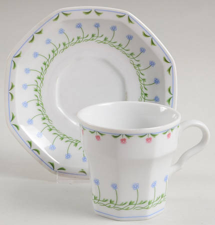 Bali Hai Flat Cup & Saucer Set