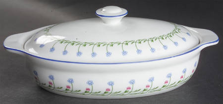 Bali Hai 1 Pint Oval Covered Casserole