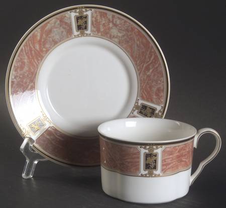 Barclay Square Flat Cup & Saucer Set