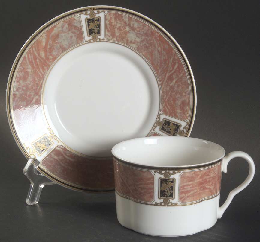Barclay Square Flat Cup & Saucer Set