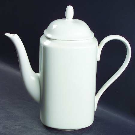 Basic White Coffee Pot & Lid