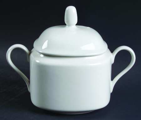 Basic White Sugar Bowl & Lid