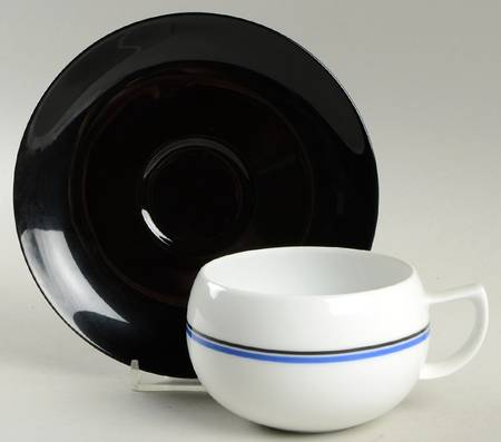 Beauchamp Blue Flat Cup & Saucer Set