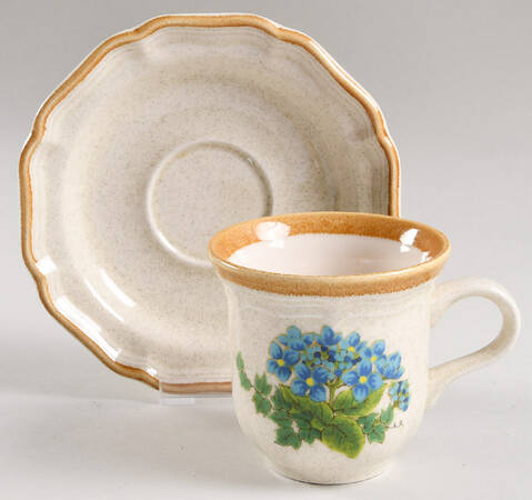 Bells of Blue Flat Cup & Saucer Set