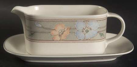 Bella Flora Gravy Boat & Underplate (Relish/Butter) by Mikasa