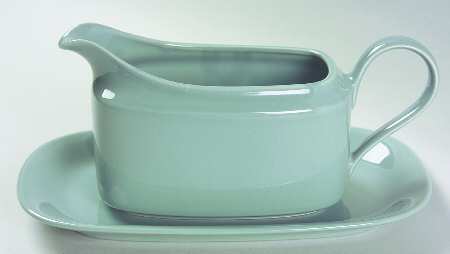 Bergen Green Gravy Boat & Underplate