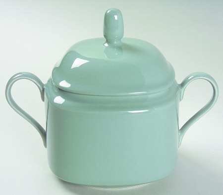 Bergen Green Sugar Bowl & Lid
