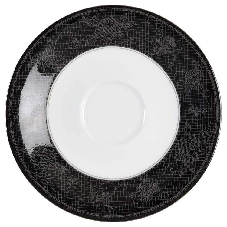 Belgian Lace Black (Mikasa Narumi #CAE05) Saucer