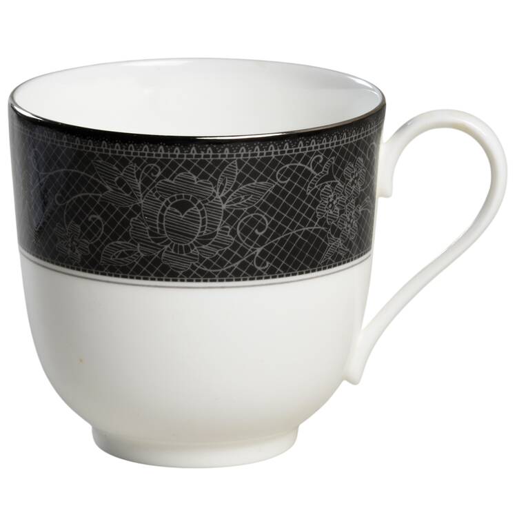 Belgian Lace Black (Mikasa Narumi #CAE05) Flat Cup