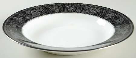 Belgian Lace Black (Mikasa Narumi #CAE05) Rim Soup Bowl
