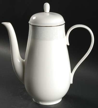 Belgian Lace White Coffee Pot & Lid