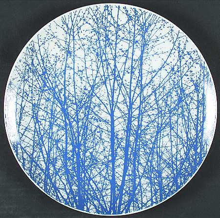 Birches Blue Dinner Plate