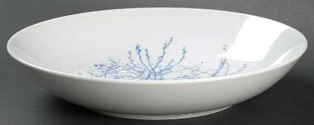 Birches Blue Coupe Soup Bowl