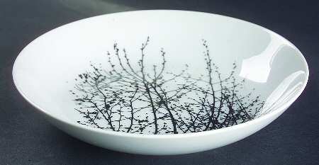 Birches Black Coupe Soup Bowl