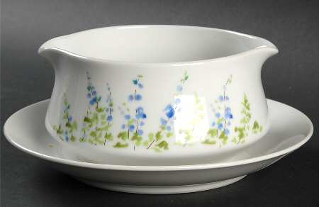 Blue Bells Gravy Boat with Attached Underplate