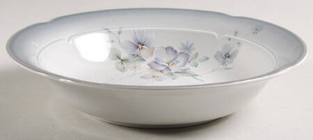 Blue Blossoms Rim Soup Bowl