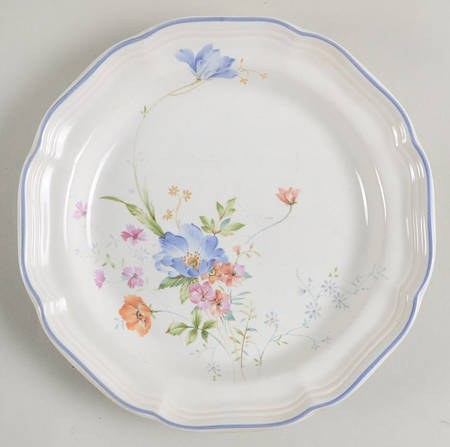 Blue Bouquet Salad/Dessert Plate