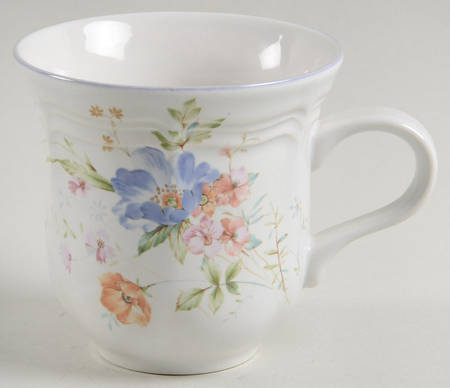 Blue Bouquet Flat Cup