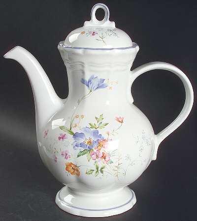 Blue Bouquet Coffee Pot & Lid