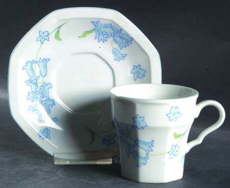 Blue Bonnet Flat Cup & Saucer Set