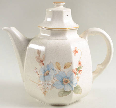Blue Clematis Coffee Pot & Lid