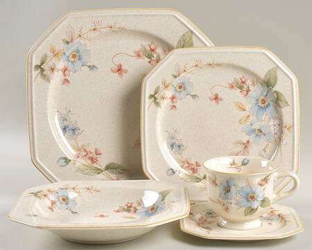 Blue Clematis 5 Piece Place Setting