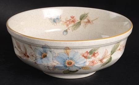 Blue Clematis 8" Round Vegetable Bowl