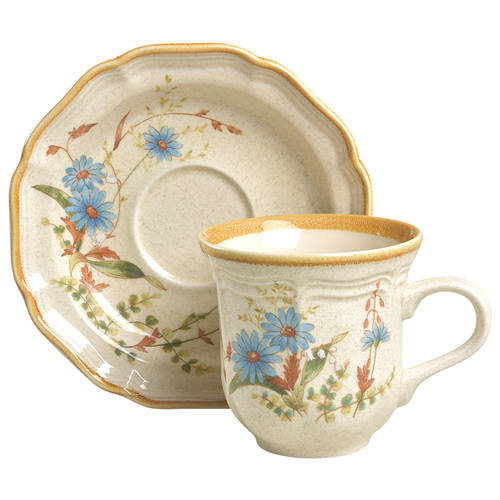 Blue Daisies Flat Cup & Saucer Set by Mikasa