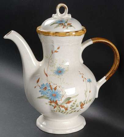 Blue Daisies Coffee Pot & Lid