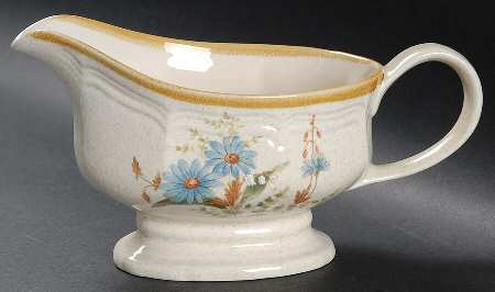 Blue Daisies Gravy Boat