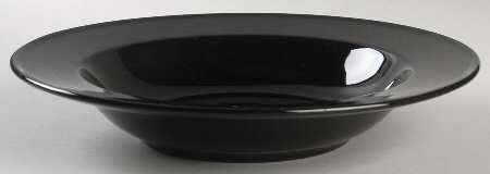 Black Diamond (All Black) Large Rim Soup Bowl