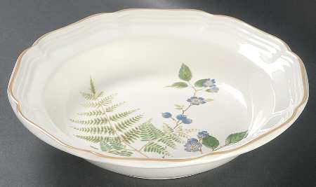 Blueberry Fern Rim Soup Bowl